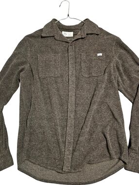 Vineyard Vines Grey Herringbone Button-Up Shirt
